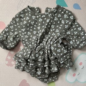 Quincy Mae long sleeve dress romper